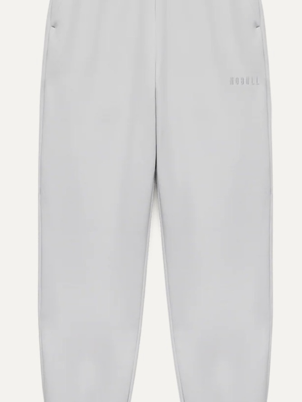 NOBULL Womens White-Light Gray Slim-Fit Joggers